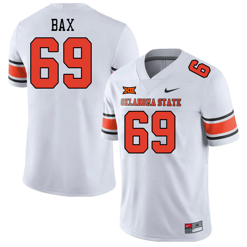 Men #69 Evan Bax Oklahoma State Cowboys College Football Jerseys Stitched-White - Click Image to Close